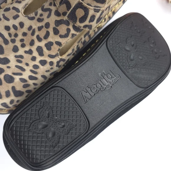 Alegria Leopard Print Women Clog Mule Nursing Shoes Sz 36 - Picture 10 of 10